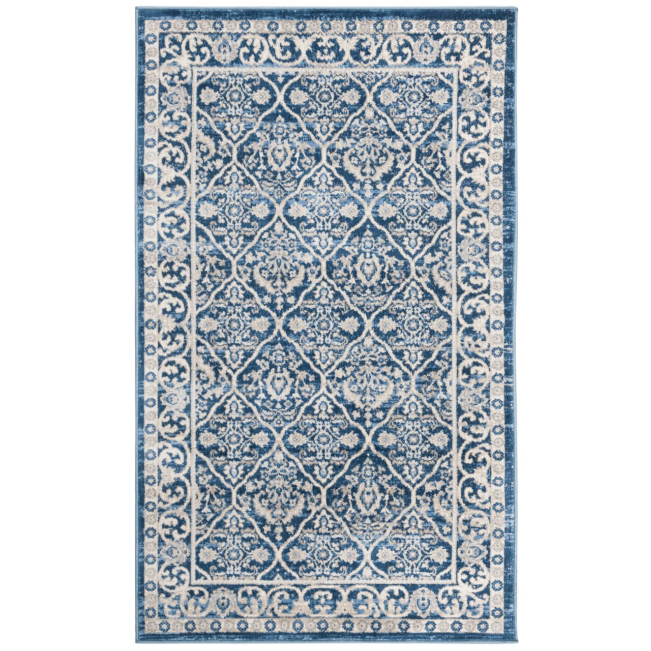 SAFAVIEH Brentwood BNT870M Navy/Light Grey Rug: Traditional to Boho Styles